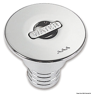 Chromed brass WATER straight deck plug 38 mm - foto originale Osculati Srl