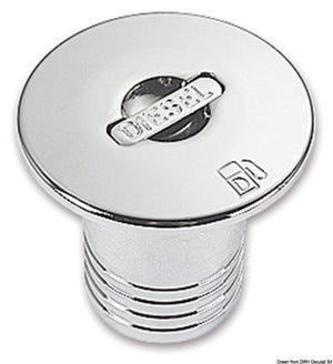Chromed brass DIESEL straight deck plug 50 mm - foto originale Osculati Srl