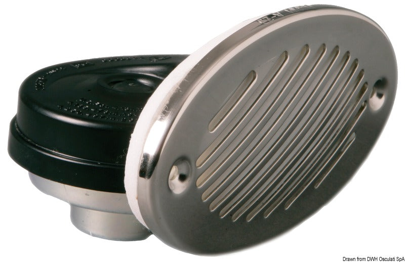 Fiamm polished SS built-in horn 140 x 80 mm - foto originale Osculati Srl