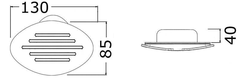 Flush-mount horn white ABS 12 V - foto originale Osculati Srl