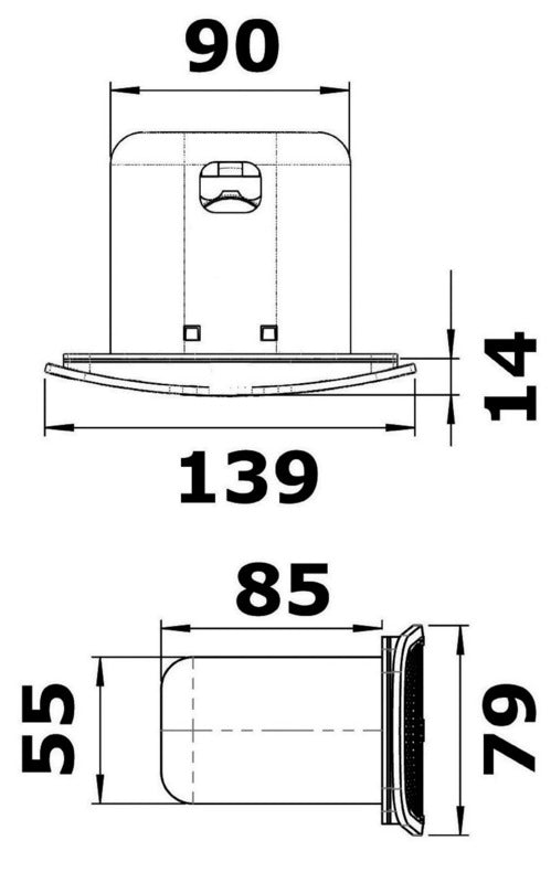 Sound built-in horn Oblong version - foto originale Osculati Srl