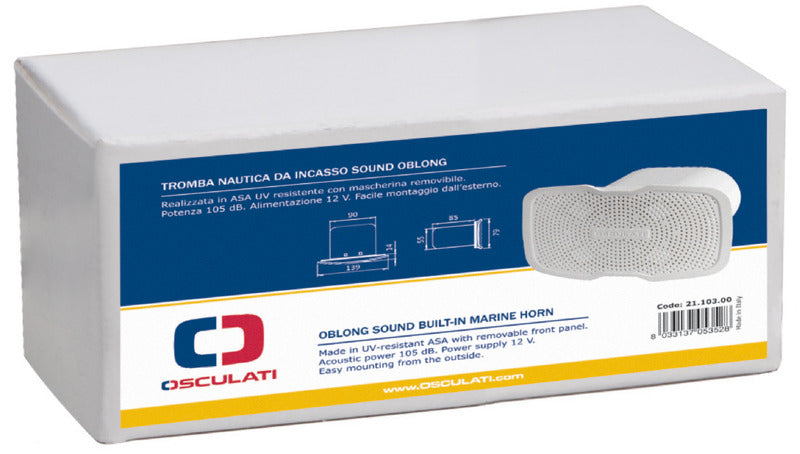 Sound built-in horn Oblong version - foto originale Osculati Srl