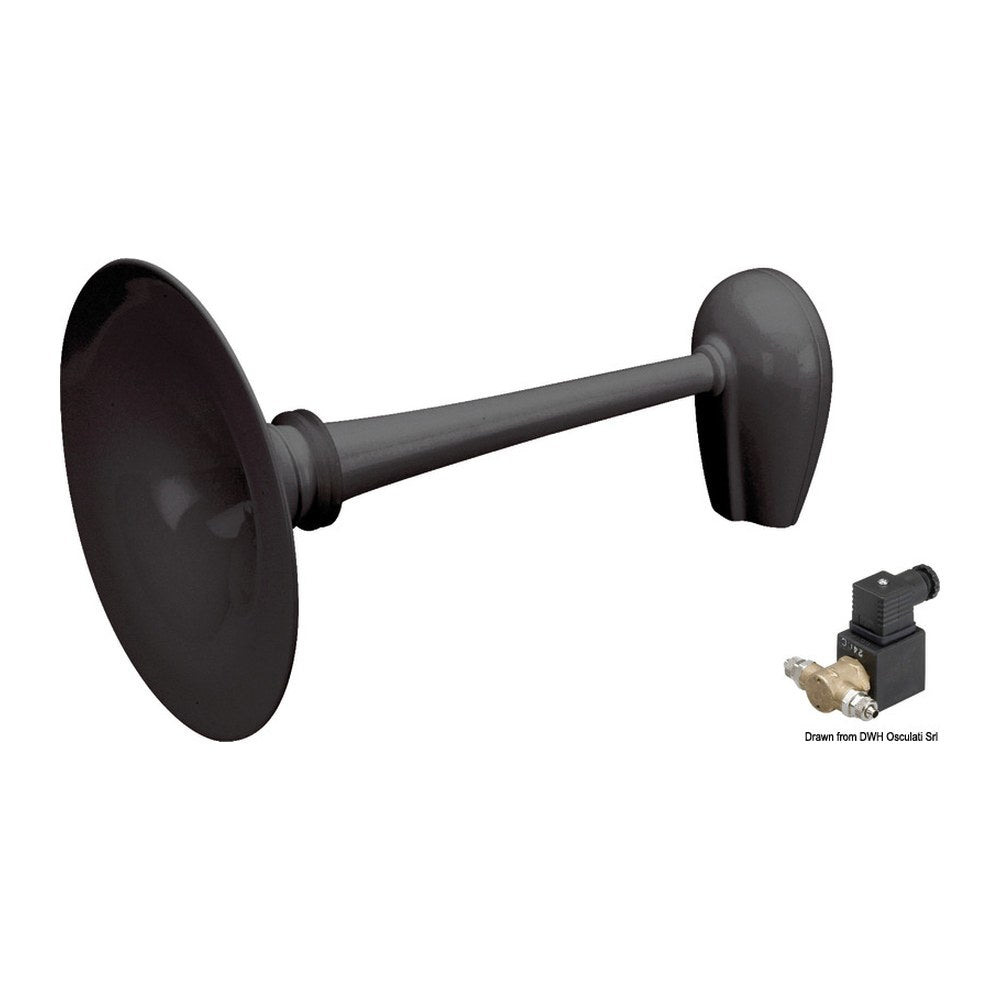Marco Brass horn black 24V RINA approved boats 20/75 m - foto originale Osculati Srl