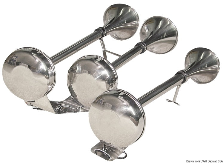 SS double diaphragm horn 12 V - foto originale Osculati Srl