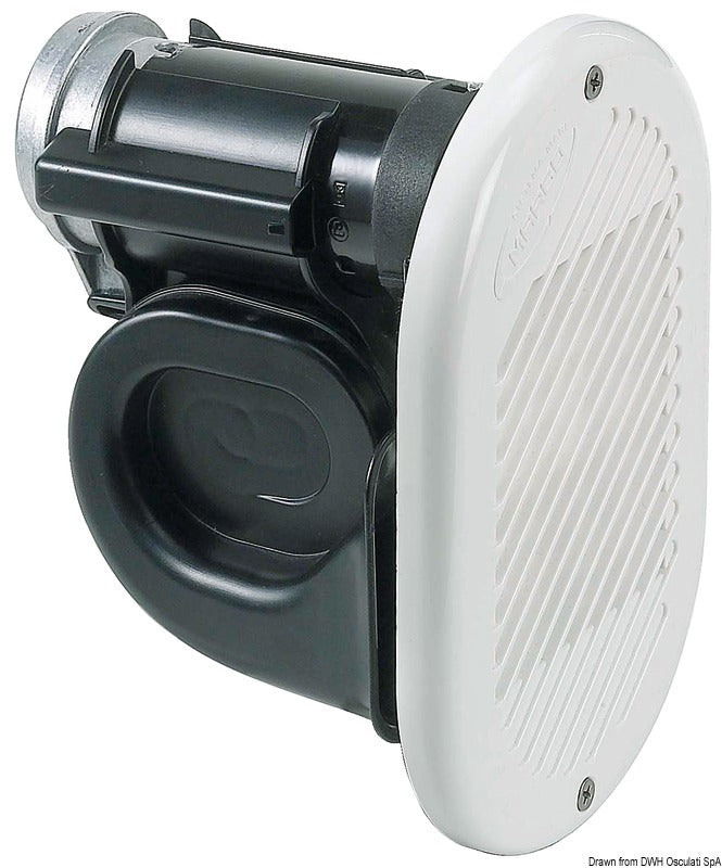 Marco HURRICANE electropneumatic white horn 12 V - foto originale Osculati Srl