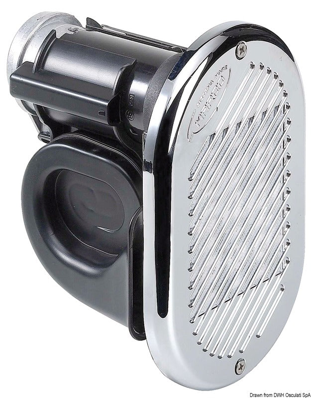 Marco HURRICANE electropneumatic chromed horn 24 V - foto originale Osculati Srl