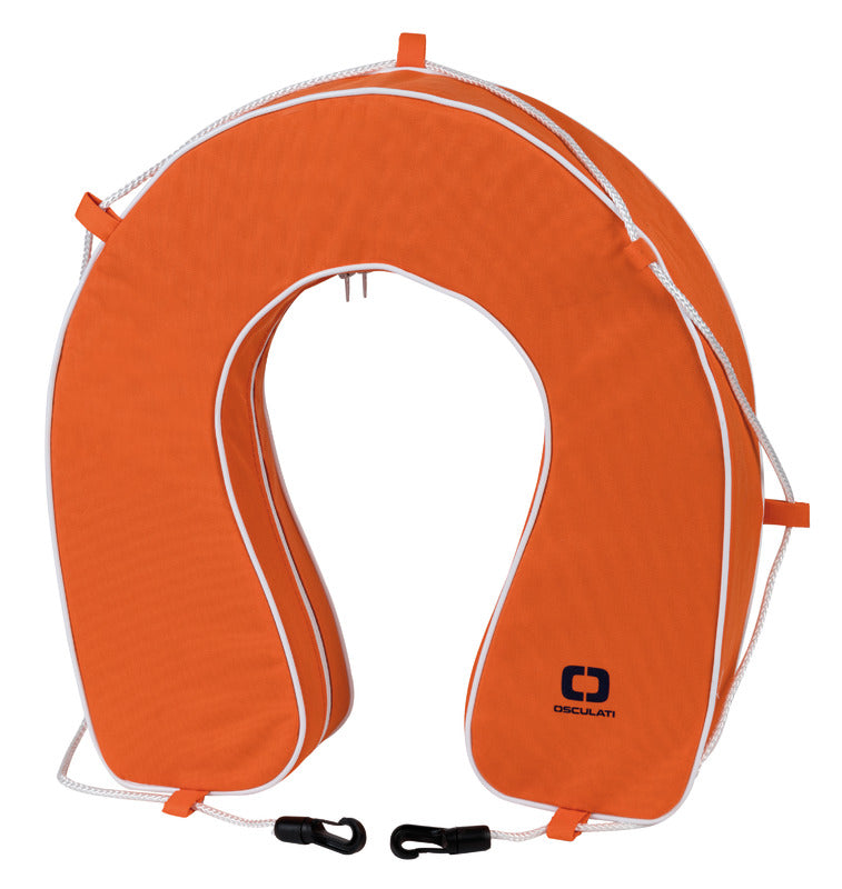 Soft horseshoe lifebuoy orange PVC accessorized - foto originale Osculati Srl