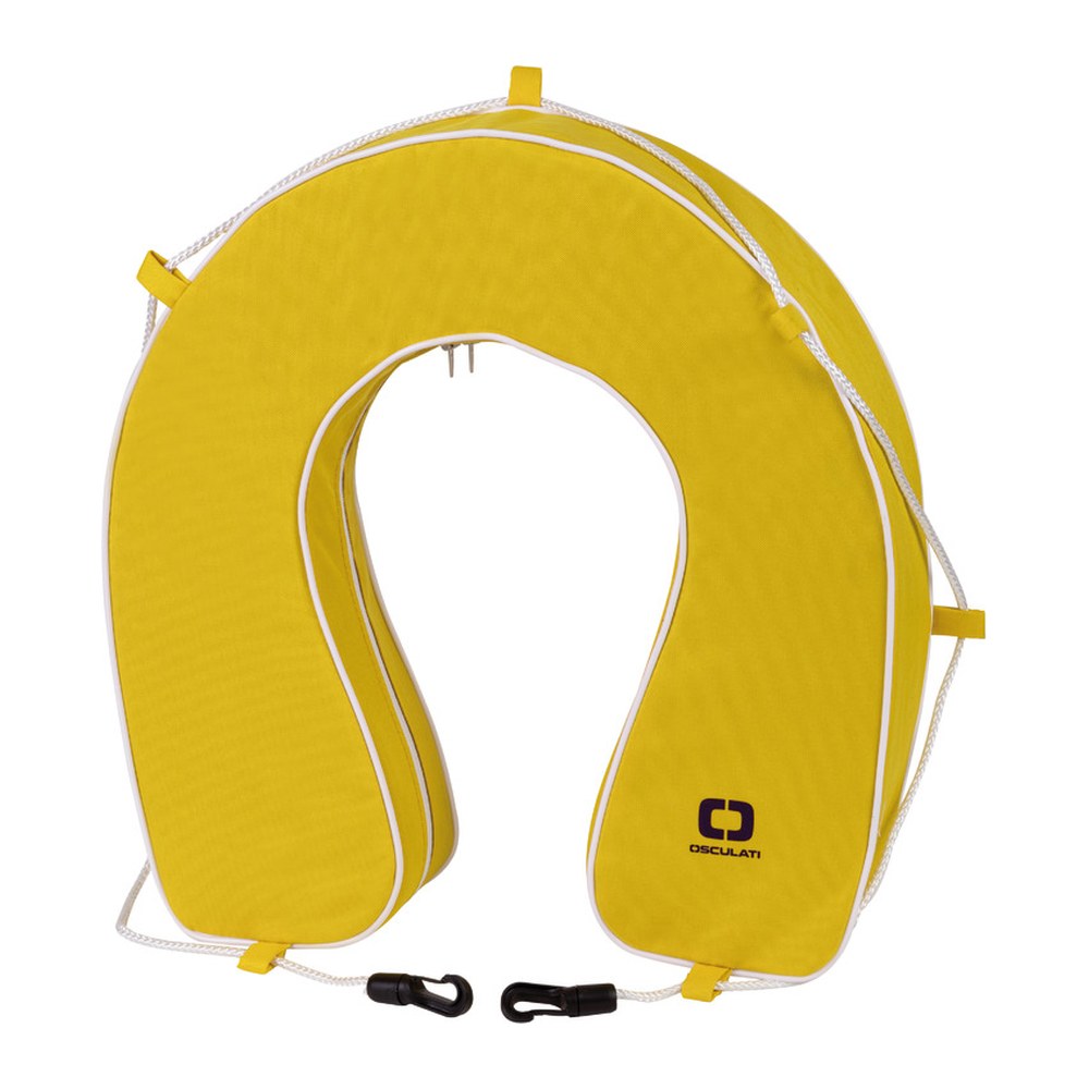 Soft horseshoe lifebuoy yellow PVC accessorized - foto originale Osculati Srl
