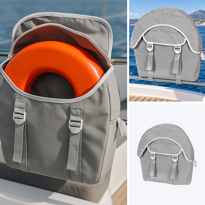 Horseshoe lifebuoy w/ grey cover