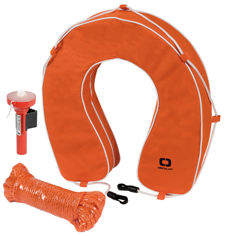 Horseshoe lifebuoy w/ white cover - foto originale Osculati Srl