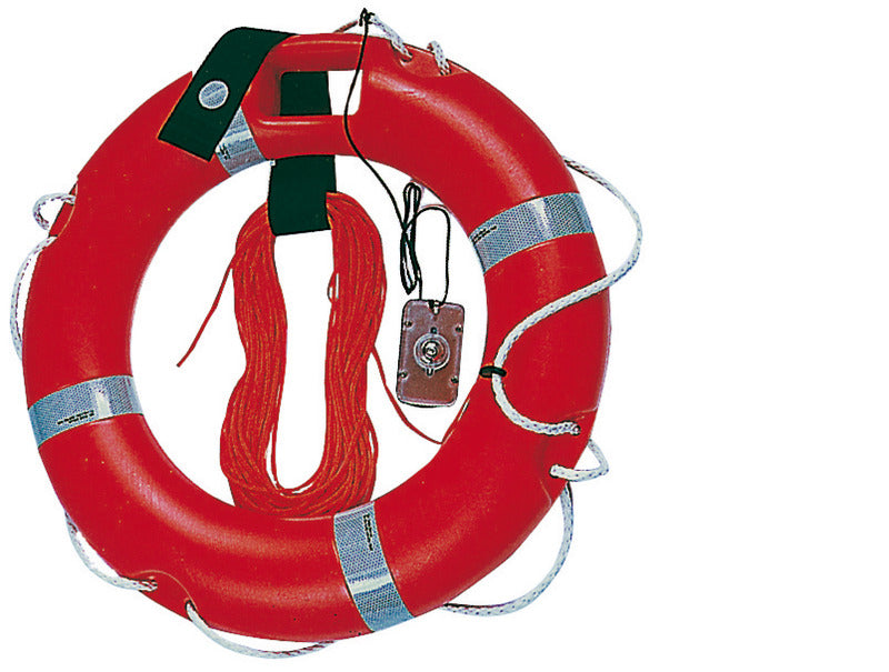 Ring lifebuoy w/rescue light and rope 40 x 64 cm - foto originale Osculati Srl