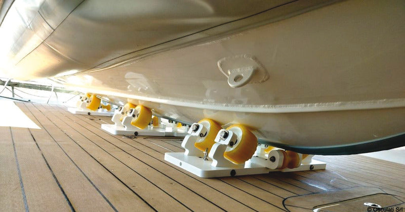 Support plate w/VersaChock 2 rollers - foto originale Osculati Srl