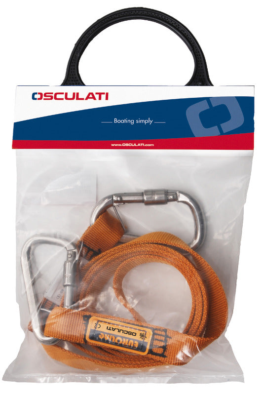 Euro Lightline safety line 2m + 2 shackles - foto originale Osculati Srl