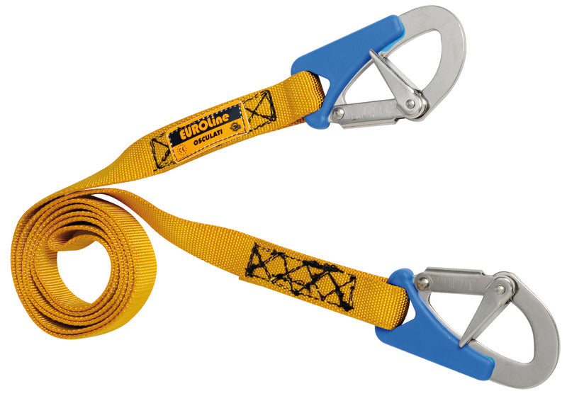 Euro Lightline safety line 2m + 2 shackles Fast opening - foto originale Osculati Srl