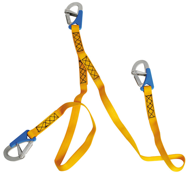 Euro Lightline safety line 2m + 3 shackles Fast opening - foto originale Osculati Srl