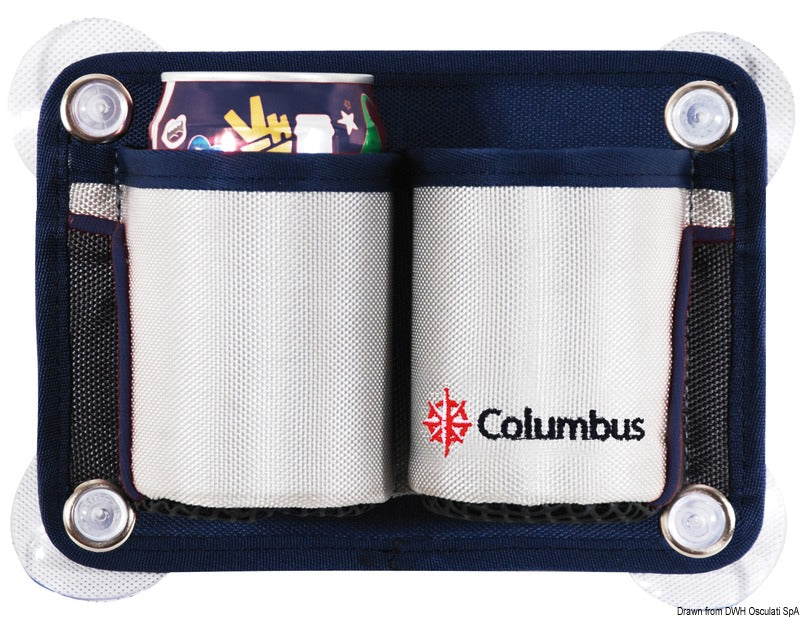 Columbus 2-place glass/can holder pouch - foto originale Osculati Srl