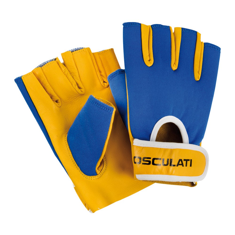 Sailing leather gloves short fingers M - foto originale Osculati Srl