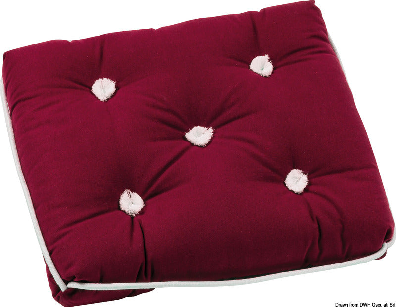 Simple cotton cushion bordeaux 430 x 350 mm - foto originale Osculati Srl