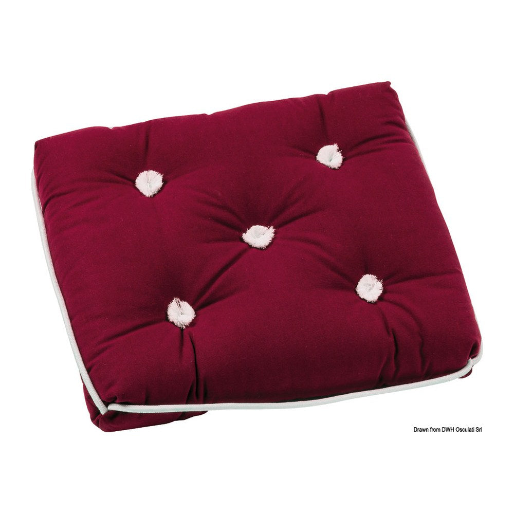 Simple cotton cushion bordeaux 430 x 350 mm - foto originale Osculati Srl