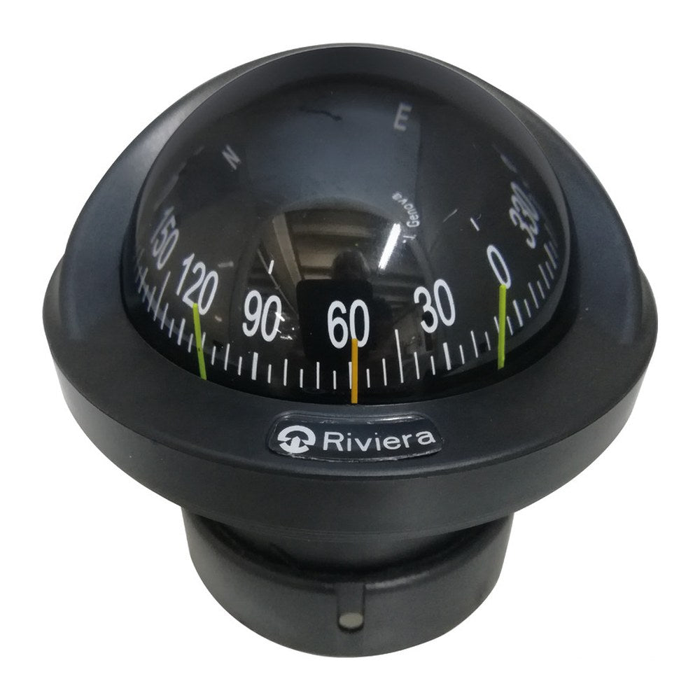 RIVIERA Artica Slim 2"3/4 black recess-fit compass, black rose - foto originale Osculati Srl
