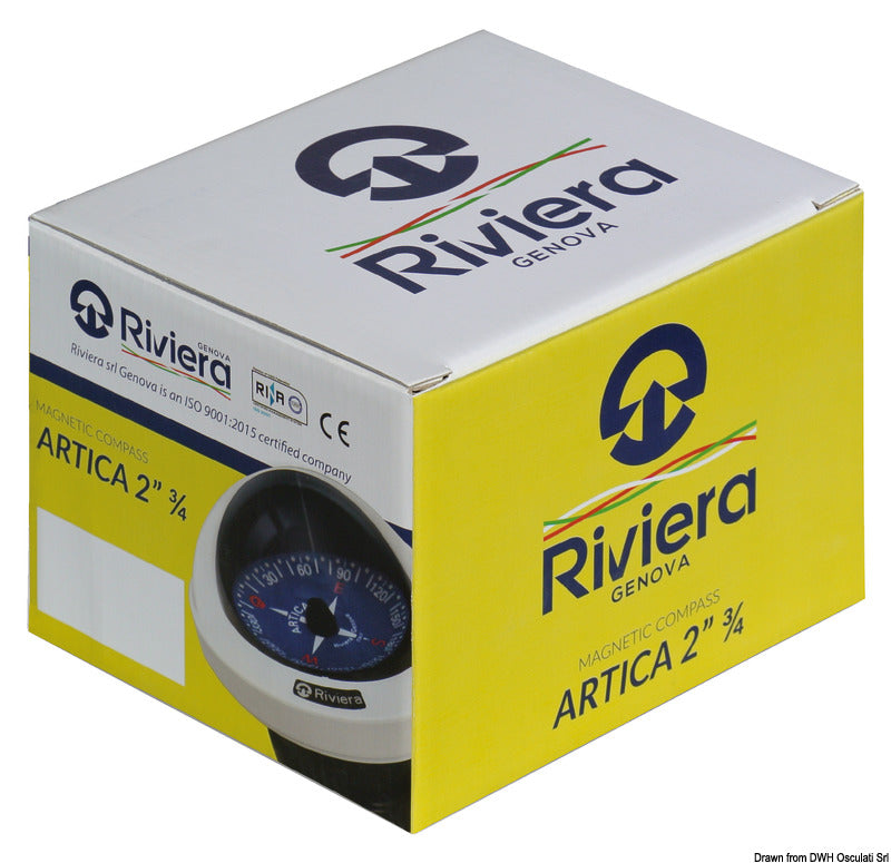 RIVIERA Artica Slim 2"3/4 white compass, black rose - foto originale Osculati Srl