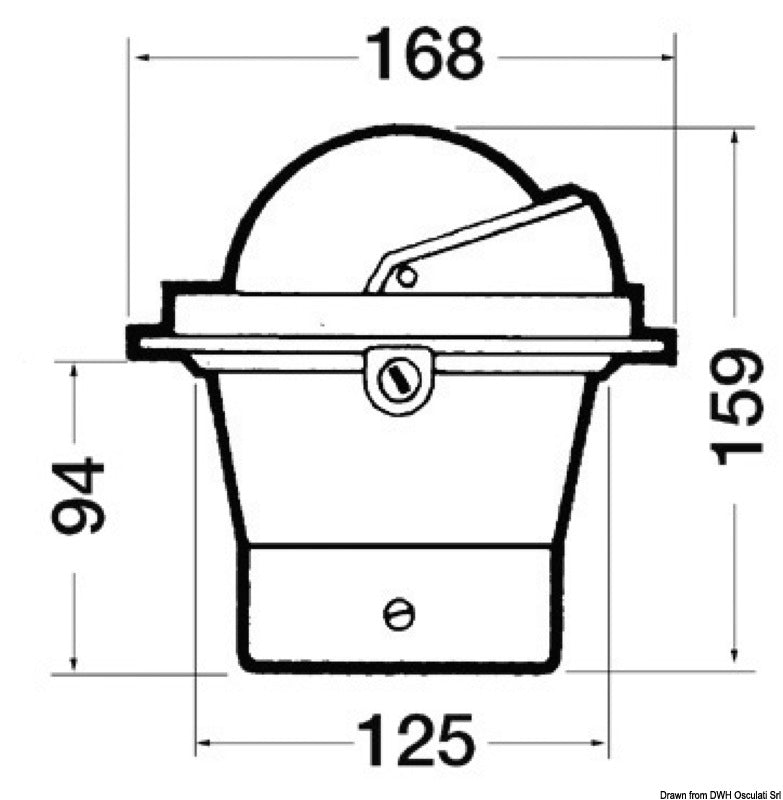 RIVIERA BU1/AV compass 4" recess-fit model - foto originale Osculati Srl