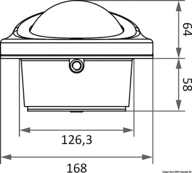 RIVIERA Astra BAS1 4" compass ceiling mounting black black - foto originale Osculati Srl