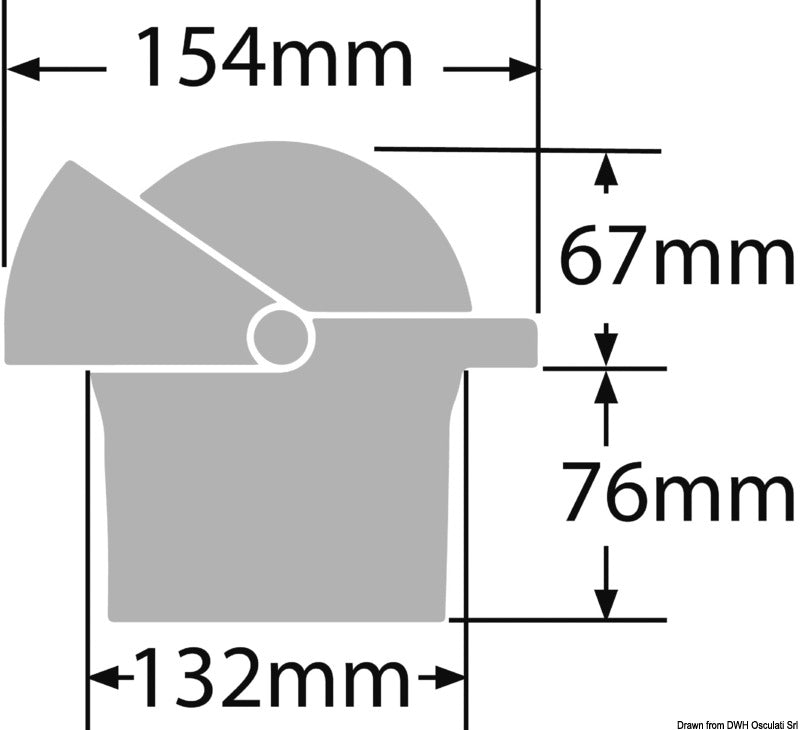 RITCHIE Wheelmark built-in compass 4"1/2 black/bla - foto originale Osculati Srl