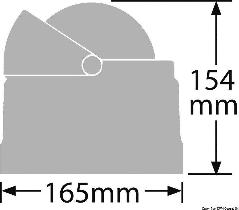 RITCHIE Wheelmark external compass 4"1/2 black/bla - foto originale Osculati Srl