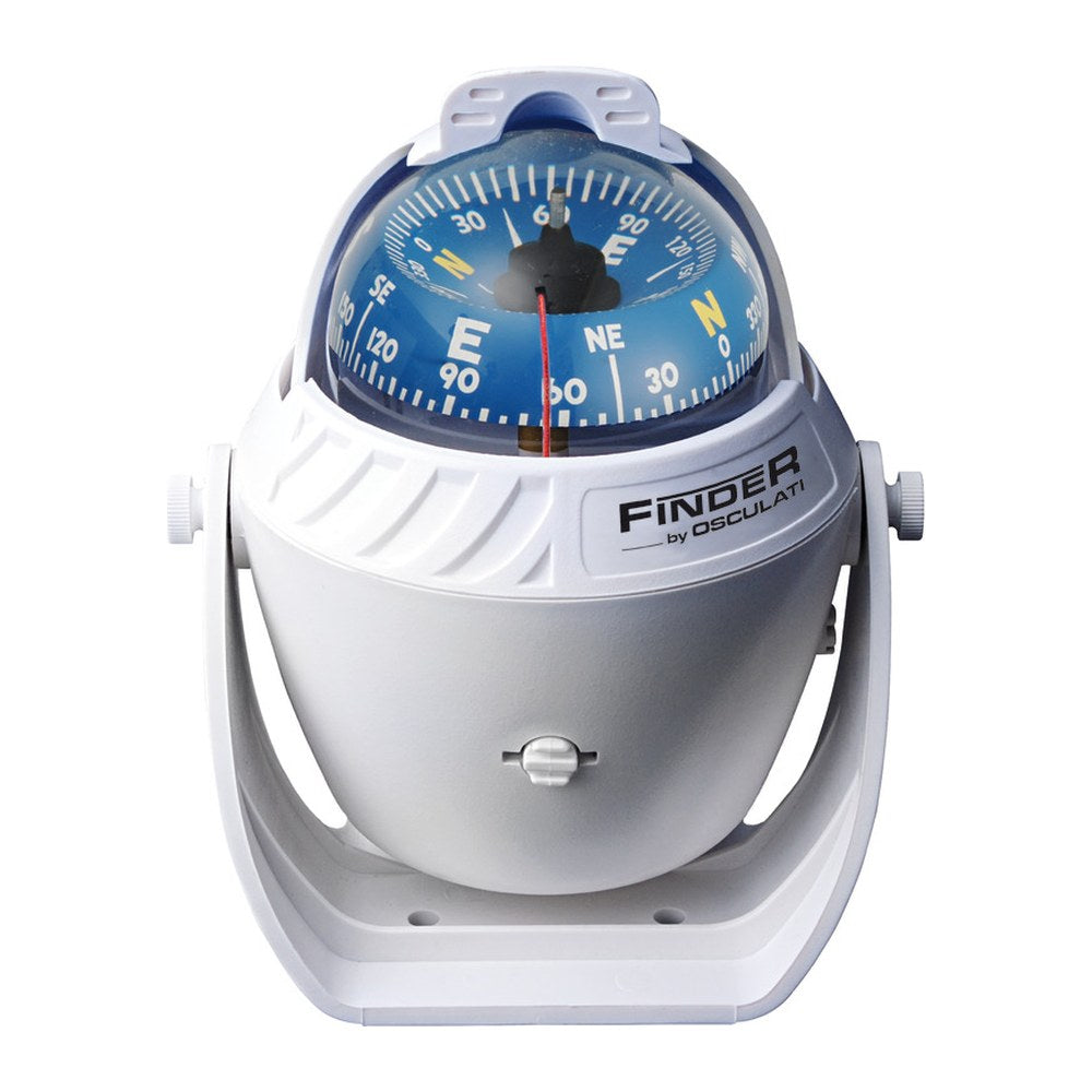 Finder compass 2"5/8 w/bracket white/blue - foto originale Osculati Srl