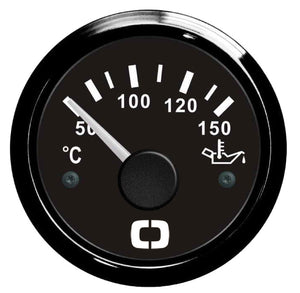 Oil temperature gauge 50/150° black/black - foto originale Osculati Srl