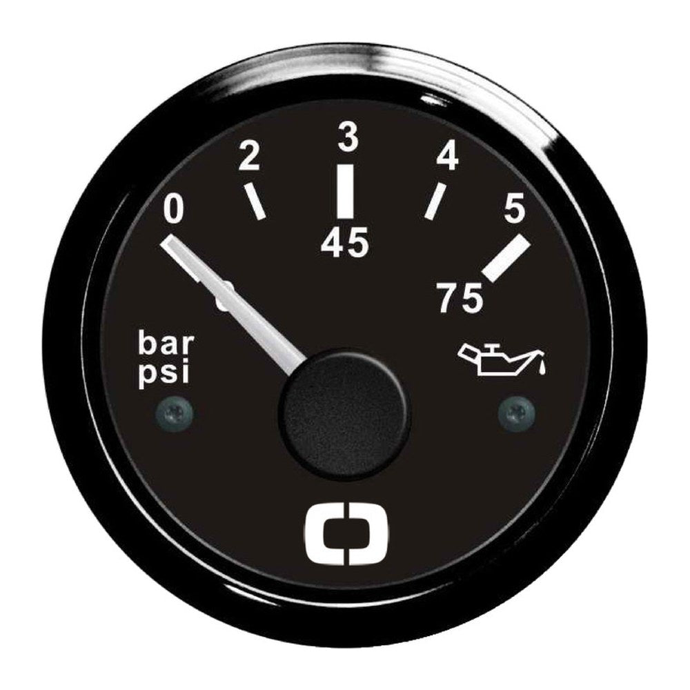 Oil pressure indicator 0/5 bar black/black - foto originale Osculati Srl
