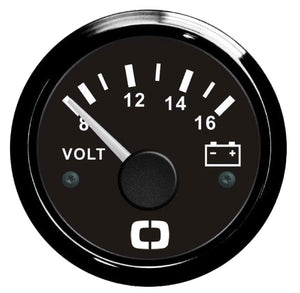 Voltmeter 8/16 V black/black - foto originale Osculati Srl