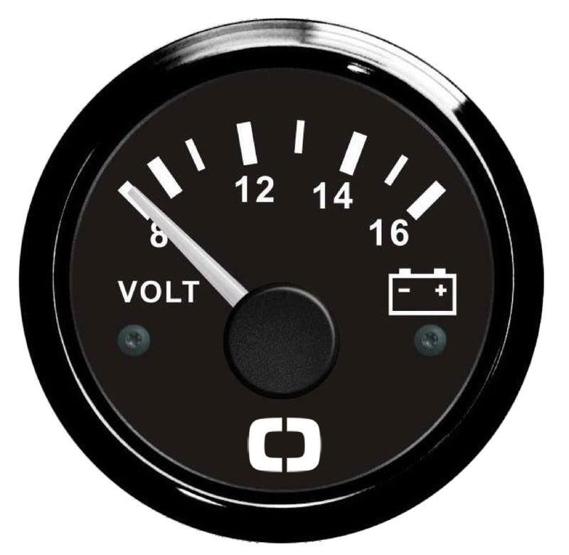 Voltmeter 8/16 V black/black - foto originale Osculati Srl