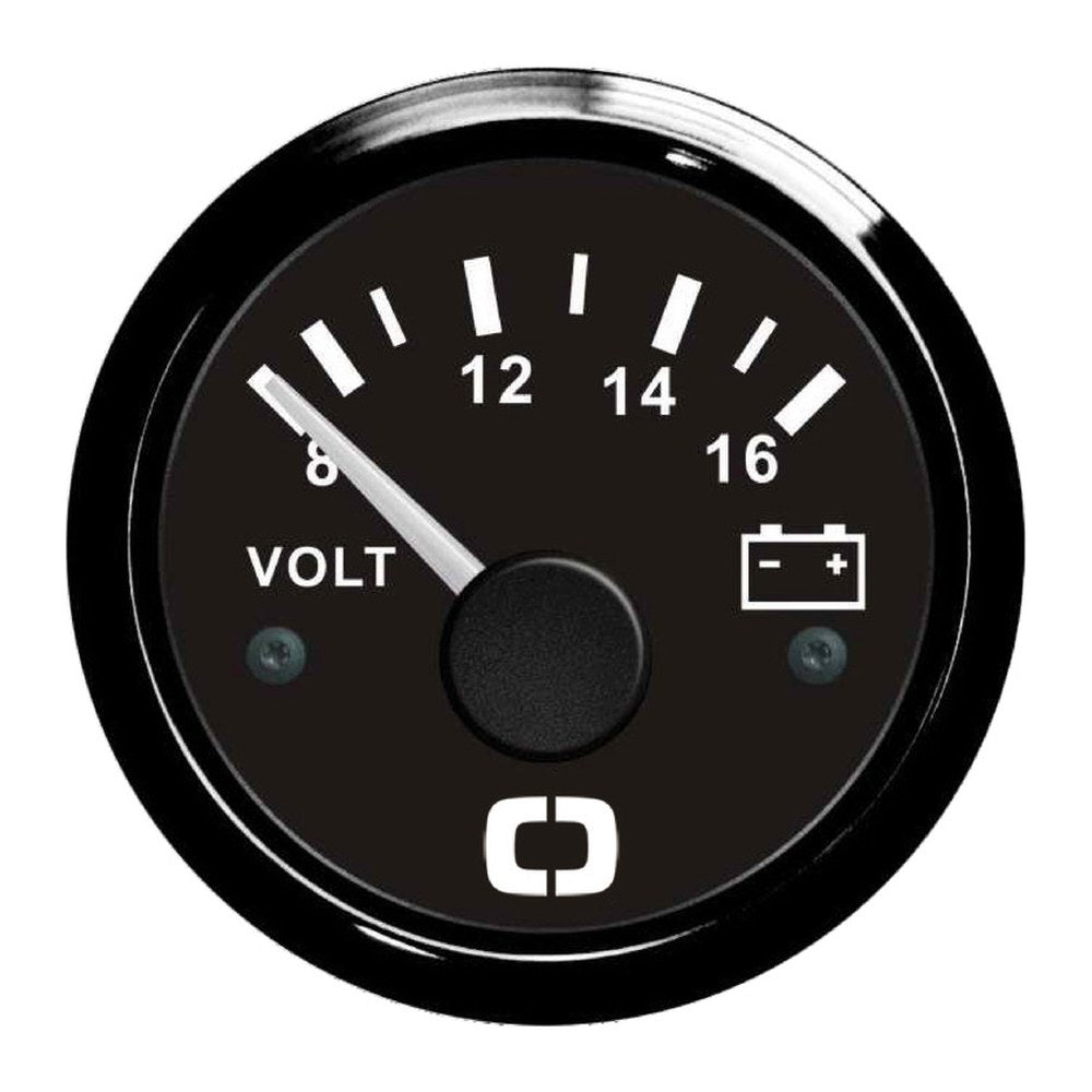Voltmeter 8/16 V black/black - foto originale Osculati Srl