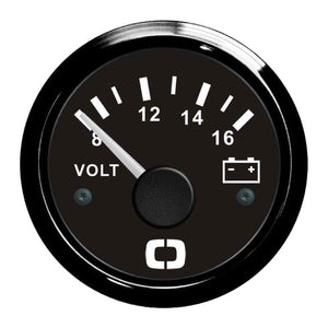 Voltmeter 8/16 V black/black - foto originale Osculati Srl