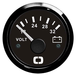 Voltmeter 18/32 V black/black - foto originale Osculati Srl