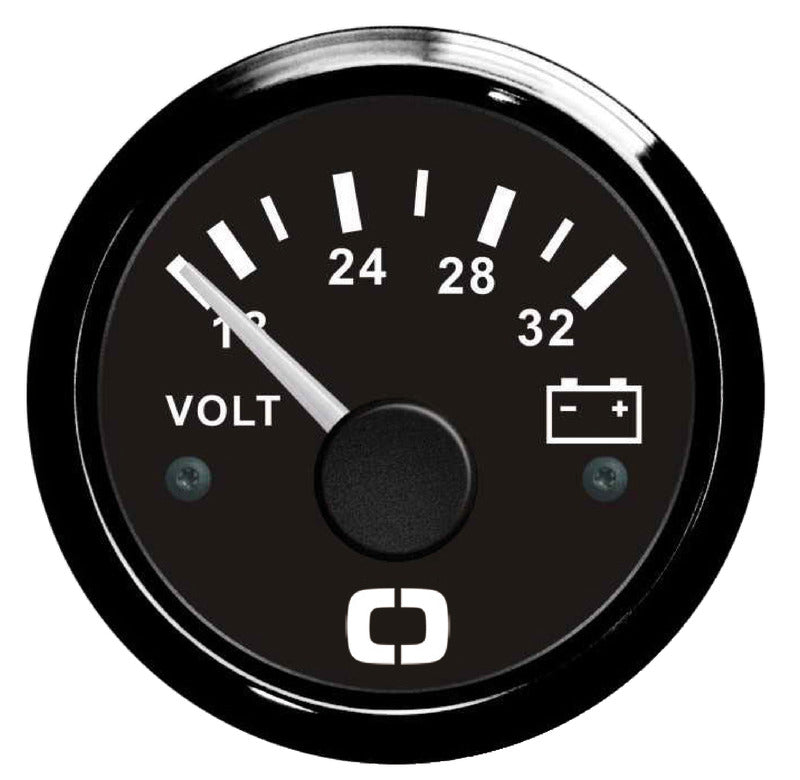 Voltmeter 18/32 V black/black - foto originale Osculati Srl