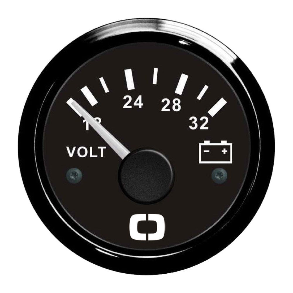 Voltmeter 18/32 V black/black - foto originale Osculati Srl