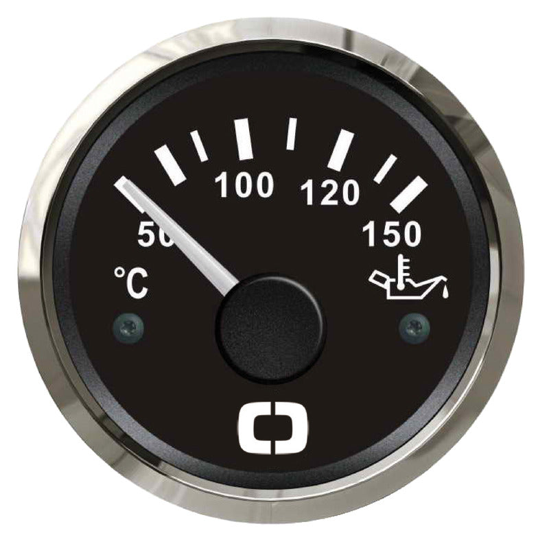 Oil temperature gauge 50/150° black/glossy - foto originale Osculati Srl