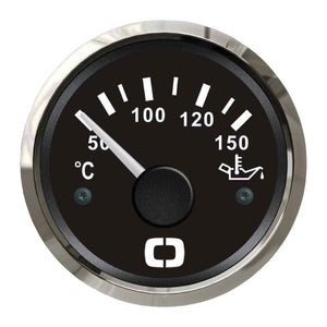 Oil temperature gauge 50/150° black/glossy - foto originale Osculati Srl