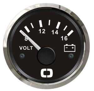 Voltmeter 8/16 V black/glossy - foto originale Osculati Srl