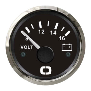 Voltmeter 8/16 V black/glossy - foto originale Osculati Srl