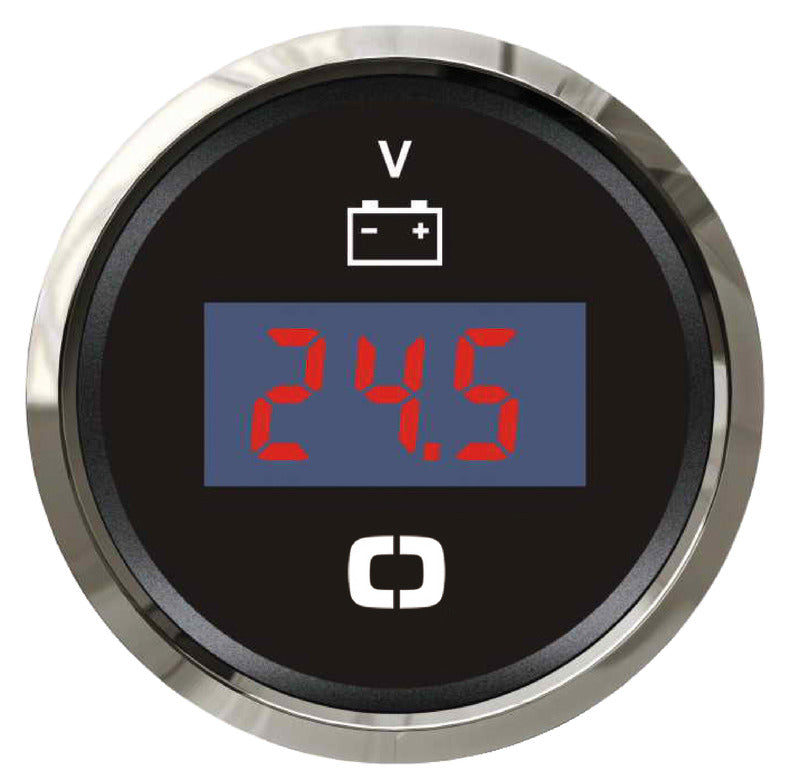 Digital voltmeter 8/32 V black/glossy - foto originale Osculati Srl