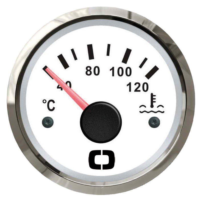 Water temperature gauge 40/120° white/glossy - foto originale Osculati Srl