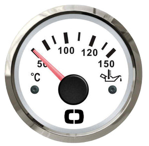 Oil temperature gauge 50/150° white/glossy - foto originale Osculati Srl