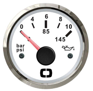 Oil pressure indicator 0/10 bar white/glossy - foto originale Osculati Srl