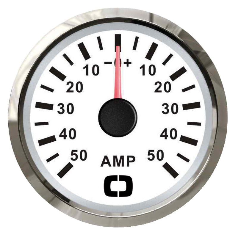 Ammeter w/shunt 50 A white/glossy - foto originale Osculati Srl