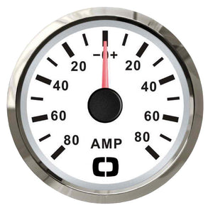 Ammeter w/shunt 80 A white/glossy - foto originale Osculati Srl