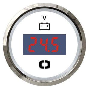Digital voltmeter 8/32 V white/glossy - foto originale Osculati Srl